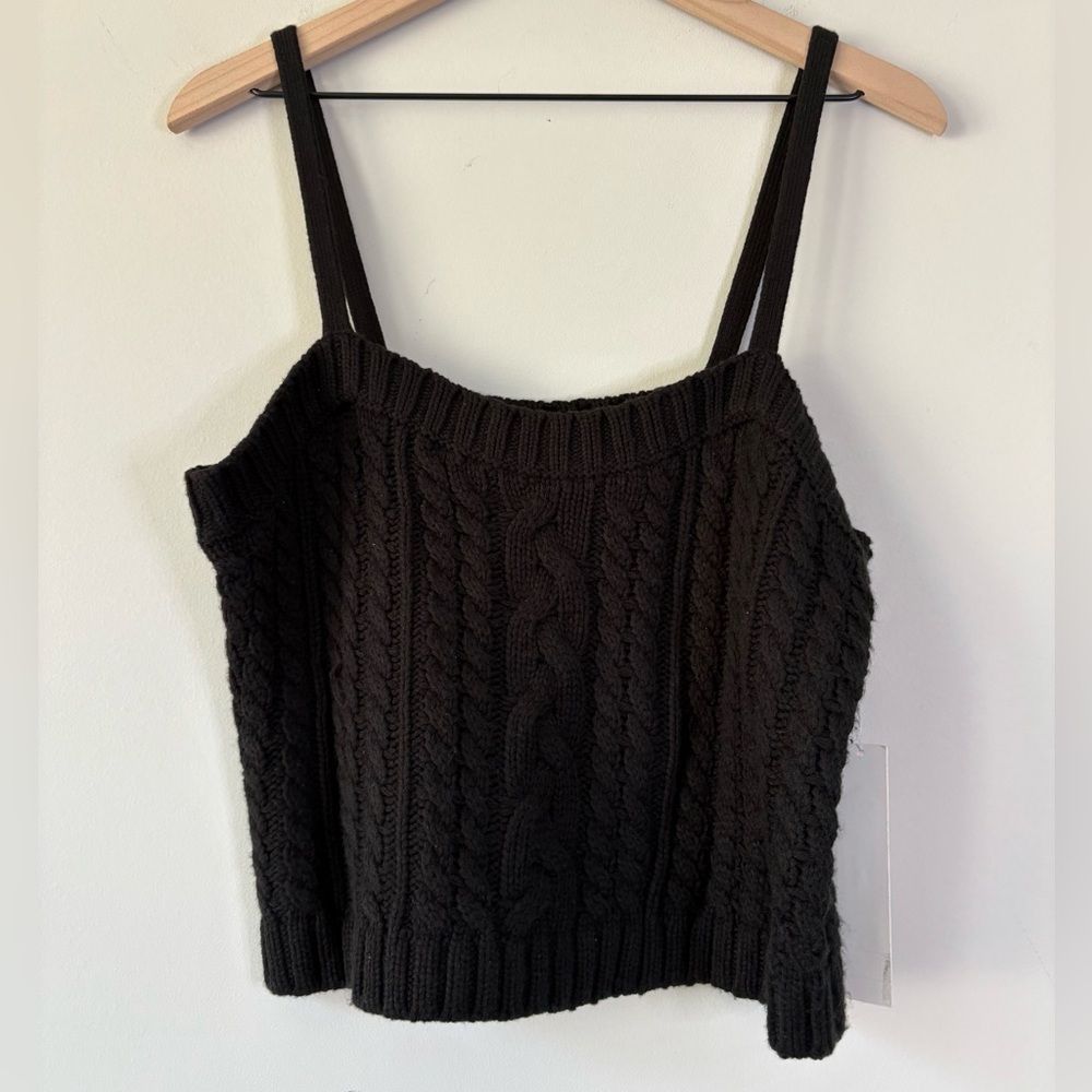 NWT AQUA Cable Knit Tank Top